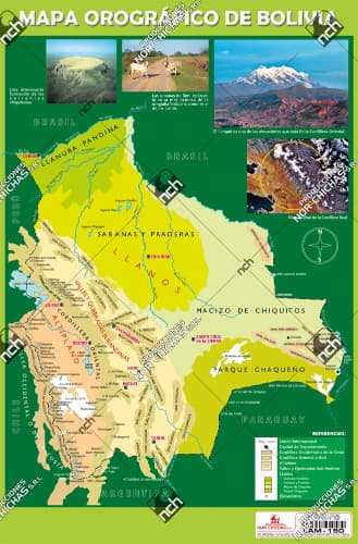 [LAM-190] LAM-190 | Mapa Orográfico De Bolivia